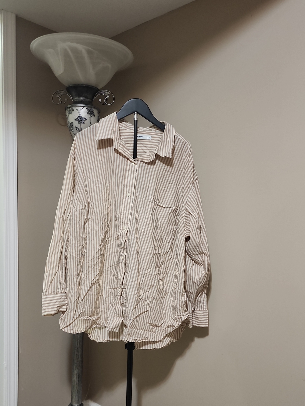 Sonoma Striped Shirt in Cream and Tan